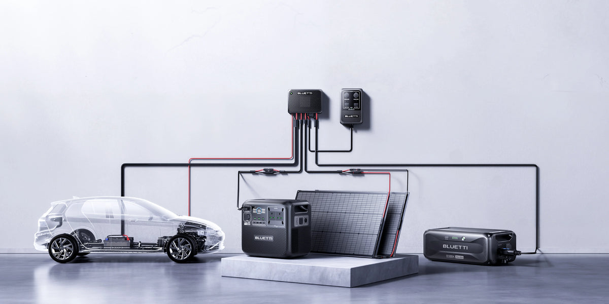 BLUETTI Charger 2 Alternator & Solar Dual DC Charger 1200W with Wiring Kit