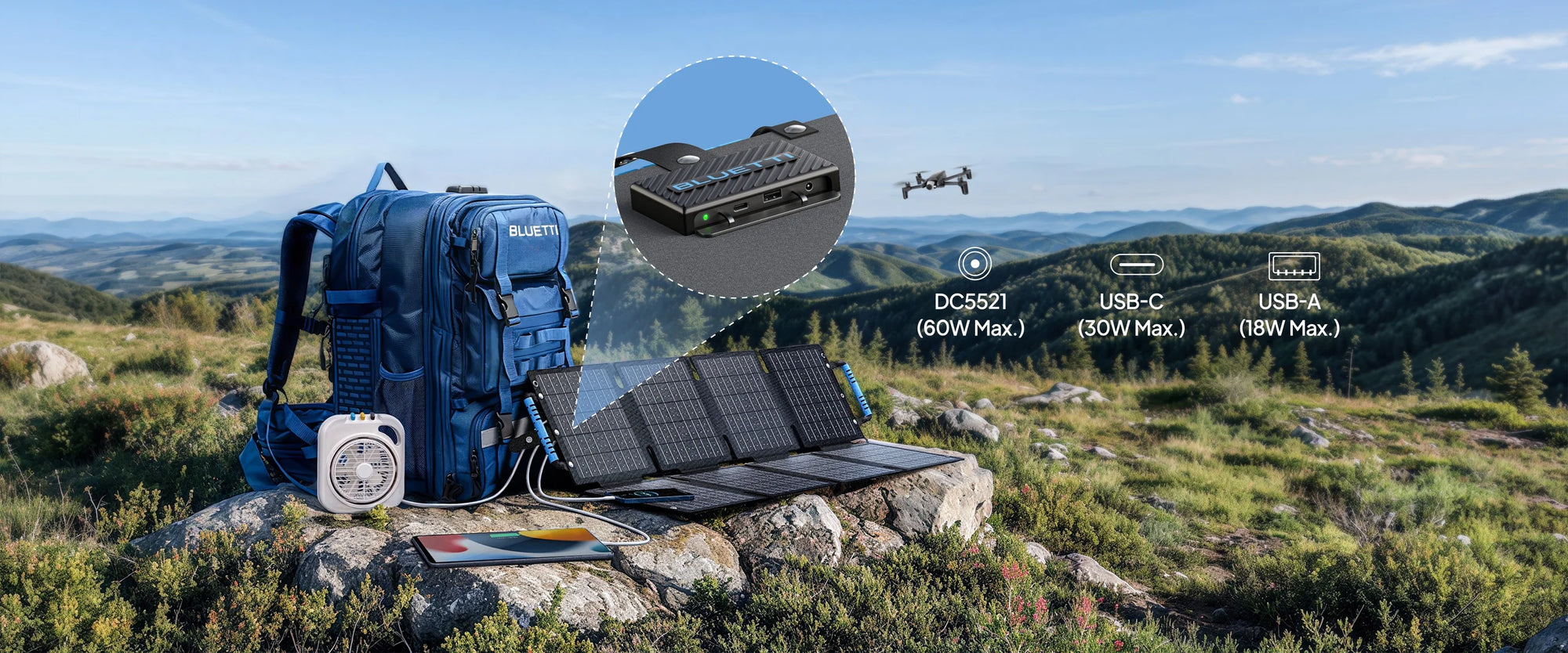 Bluetti SORA 60 Portable Foldable Monocrystalline 60W Solar Panel