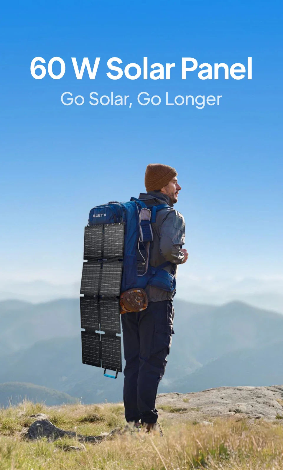 BLUETTI PV60F Portable Foldable Monocrystalline 60W Solar Panel