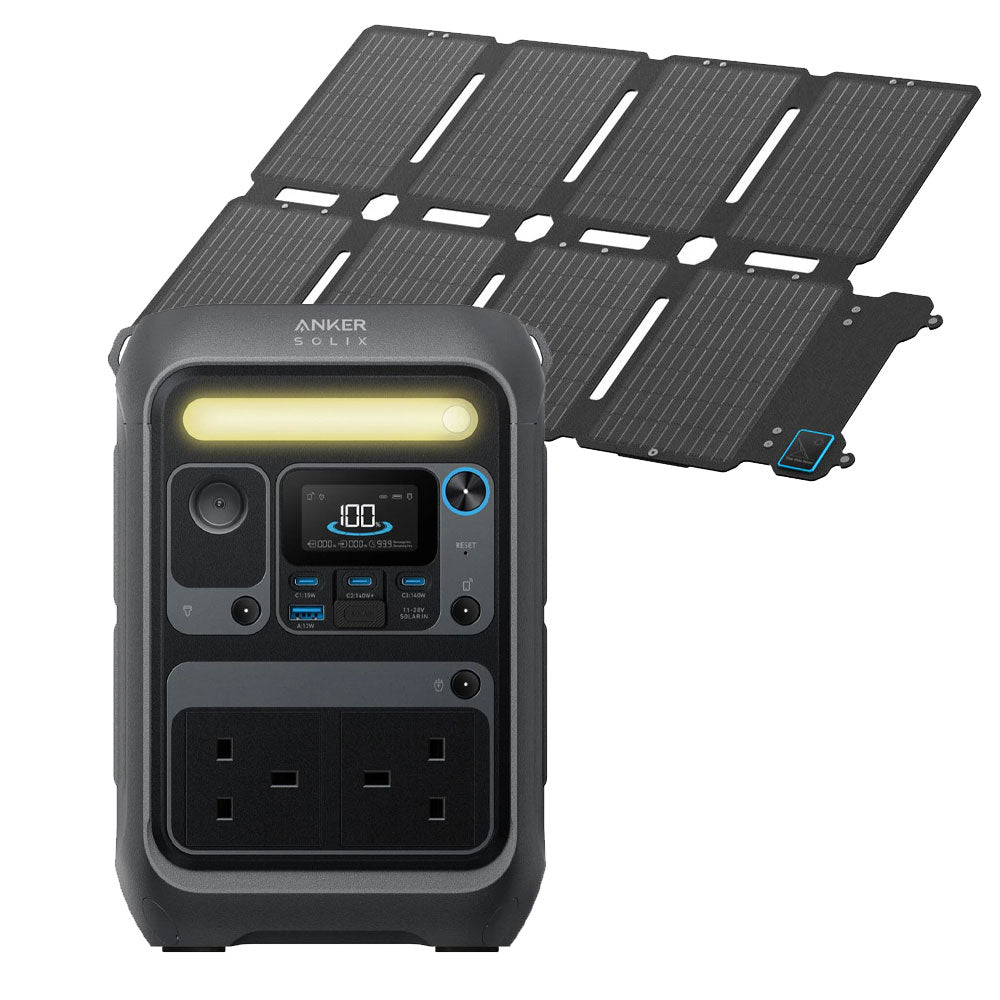Anker Anker Solix C300 AC Portable Power Station 288WH 300W With PS100X 100W Solar Panel