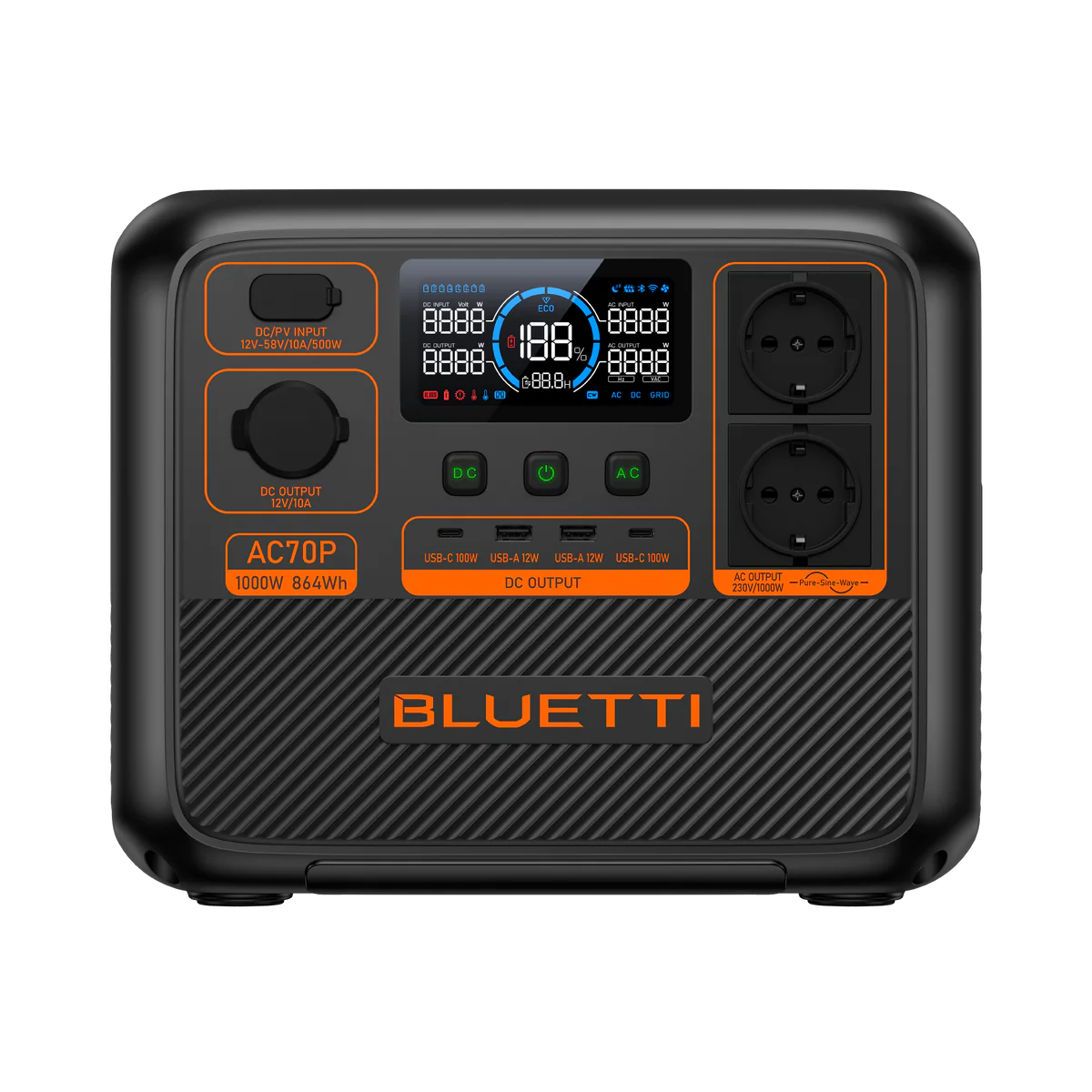 Bluetti BLUETTI AC70P Portable Power Station 1000W 864Wh