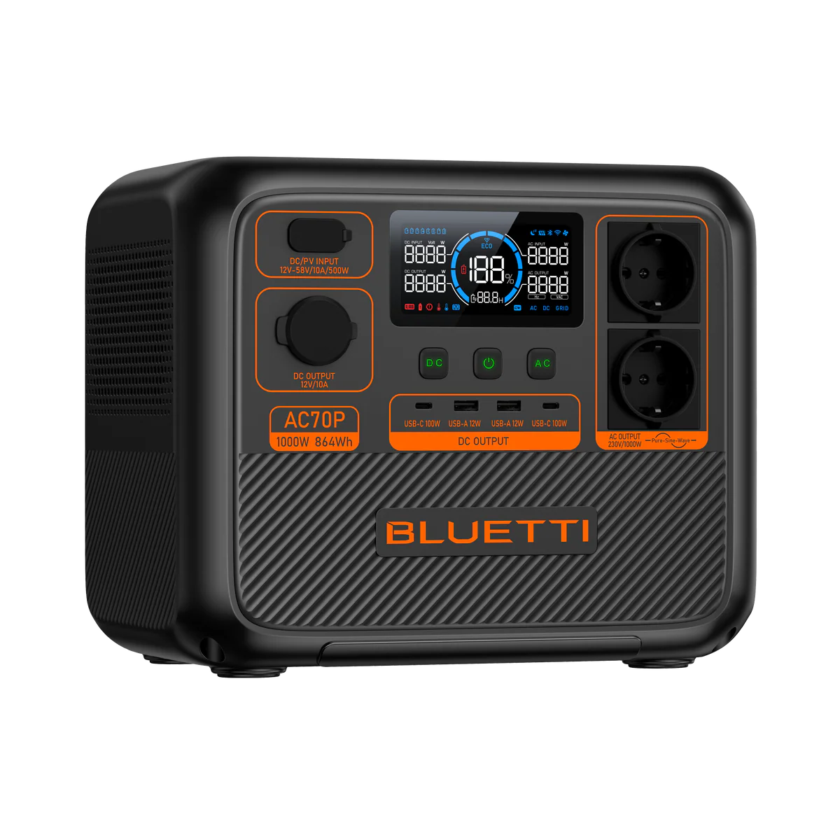 Bluetti BLUETTI AC70P Portable Power Station 1000W 864Wh