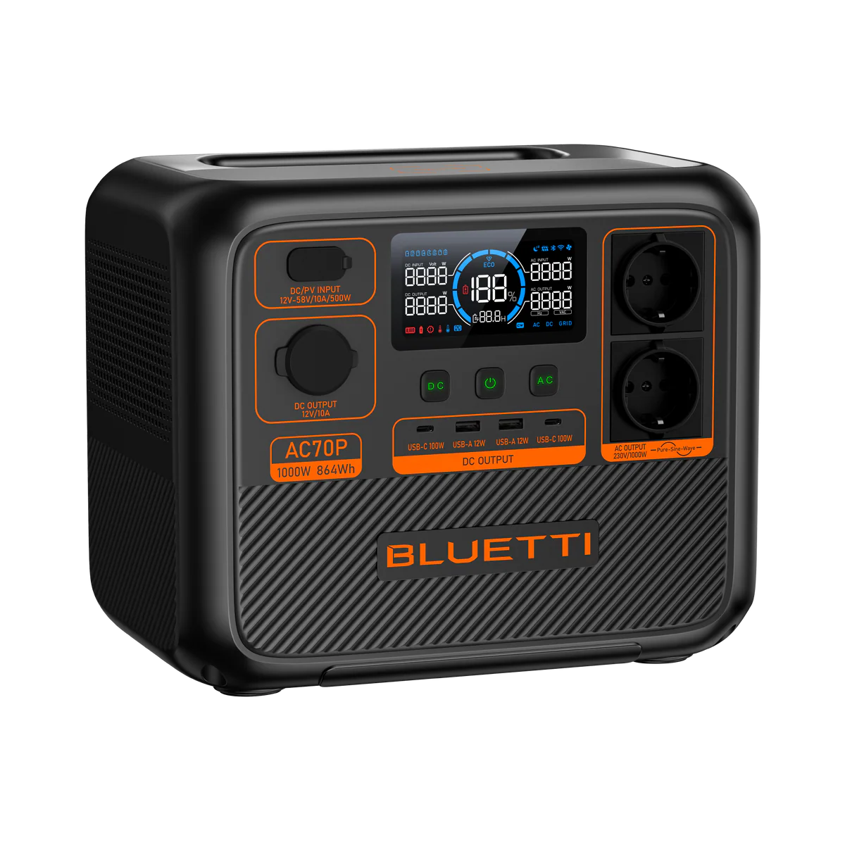 Bluetti BLUETTI AC70P Portable Power Station 1000W 864Wh