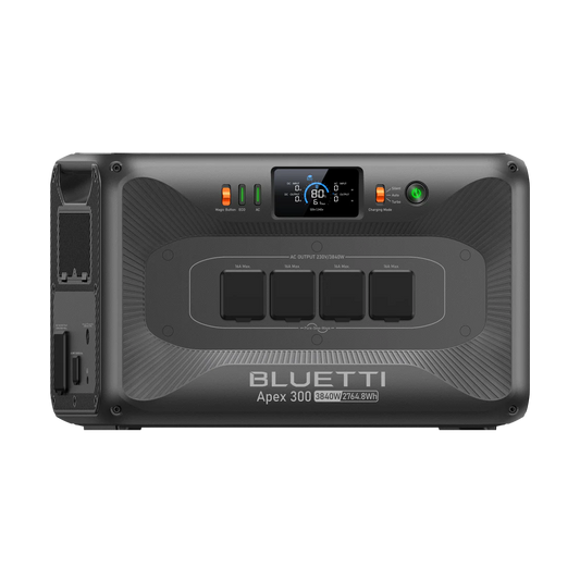 BLUETTI Apex 300 portable power station shown from the front on a solid white background.