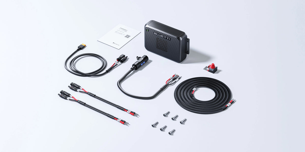 BLUETTI Charger 2 Alternator & Solar Dual DC Charger 1200W with Wiring Kit
