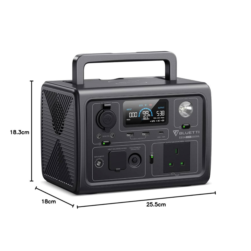 BLUETTI EB3A Portable Power Station 600W 268Wh