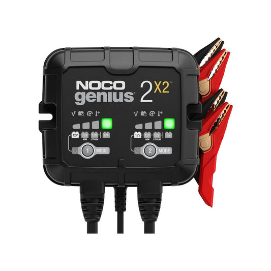 Noco NOCO GENIUS2X2 Battery Maintainer + Battery Desulfator 2-Bank 4-Amp Smart Trickle Battery Charger