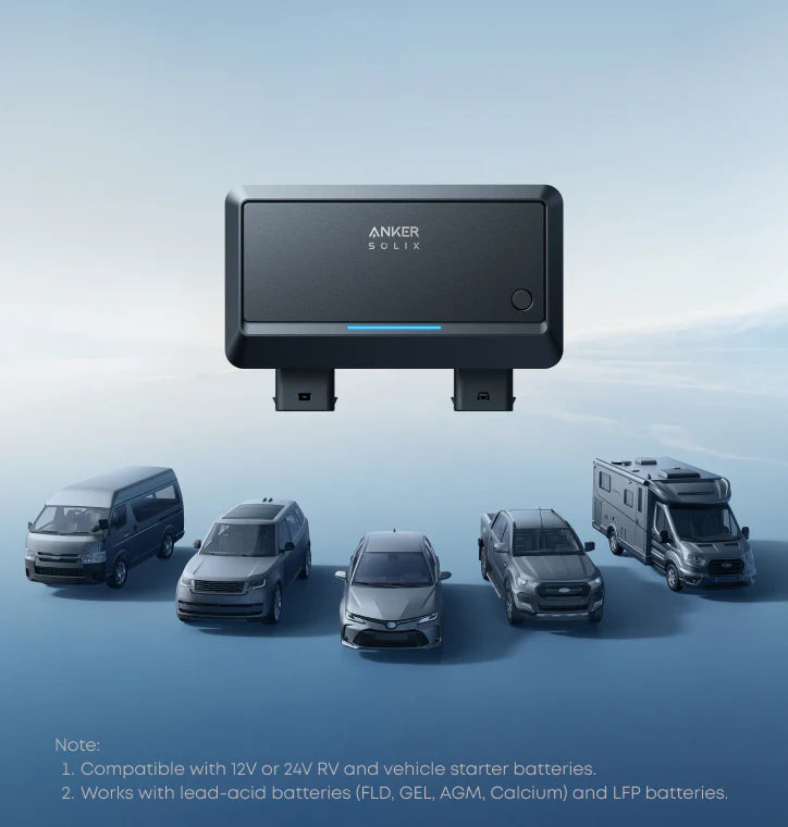Anker SOLIX Alternator Charger For Power Stations Upto 800W & Reverse Charging