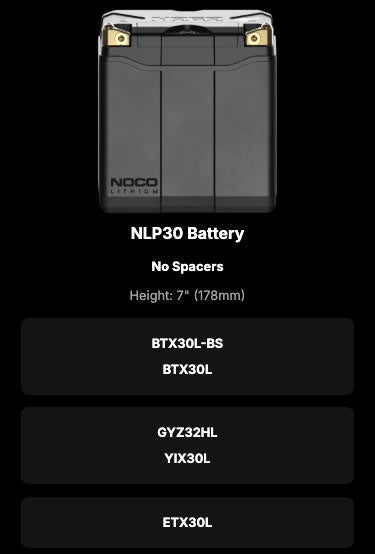 NOCO NLP30 12V , 700A Universal Mounting Lithium Powersport Battery