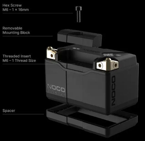 NOCO NLP9 12V / 400A Rapid Recharge Universal Mounting Lithium Powersport Battery