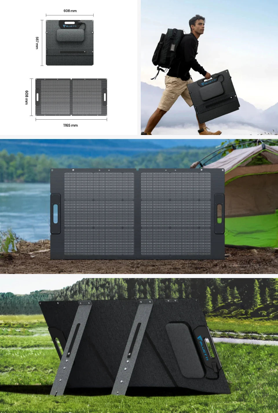 BLUETTI PV100 Portable Foldable 100W Solar Panel