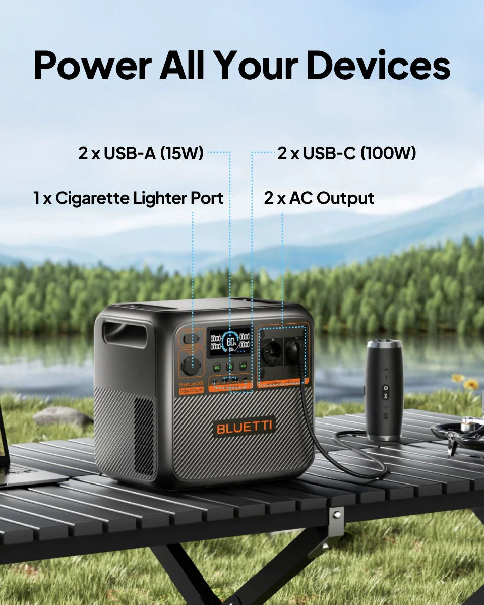 BLUETTI PREMIUM 200 v2 Portable Battery Power Station 2073Wh 2700w