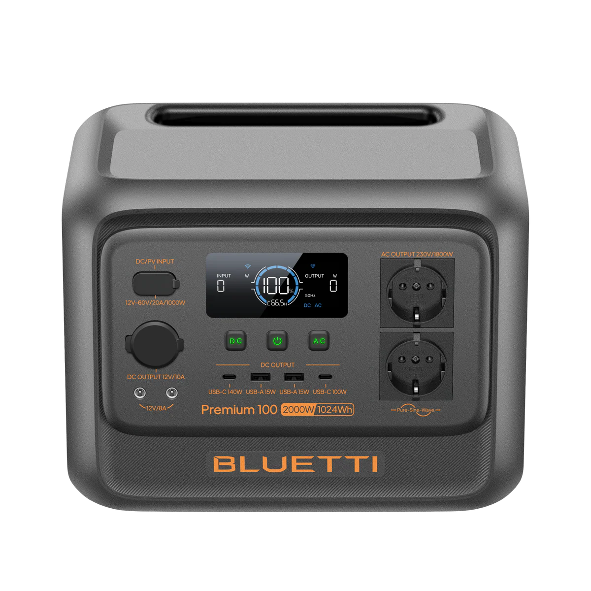 BLUETTI Premium 100 V2 Portable Power Station 2000W 1024Wh