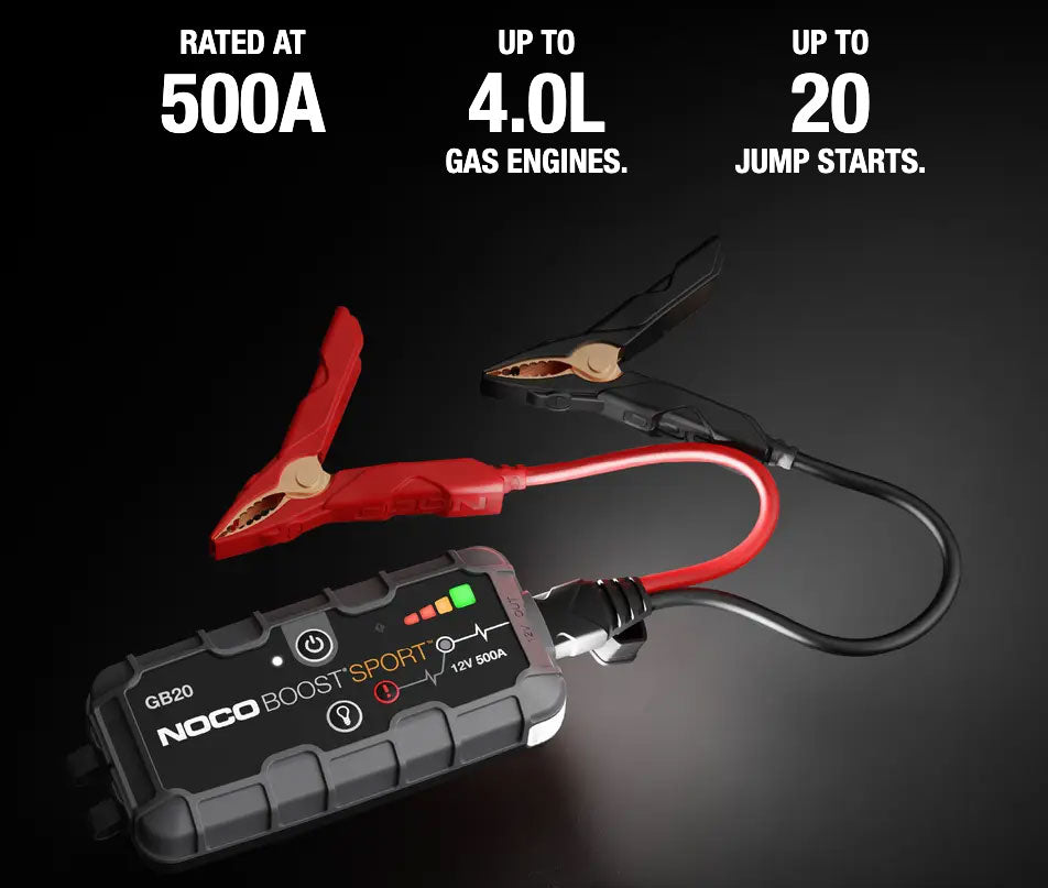NOCO GB20 Boost Sport 12V Portable UltraSafe Jump Starter With Protective Case