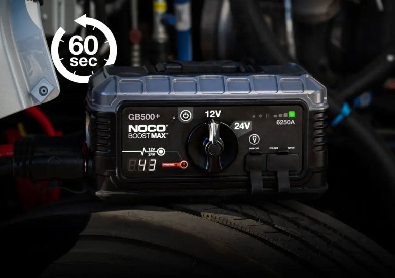 NOCO GB500+ Boost MAX 6250A 12/24V UltraSafe Powerful Lithium Jump Starter