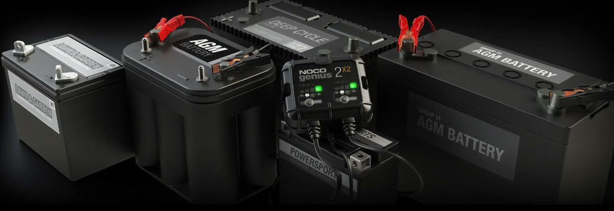 NOCO GENIUS2X2 Battery Maintainer 2-Bank 4-Amp Smart Trickle Battery Charger