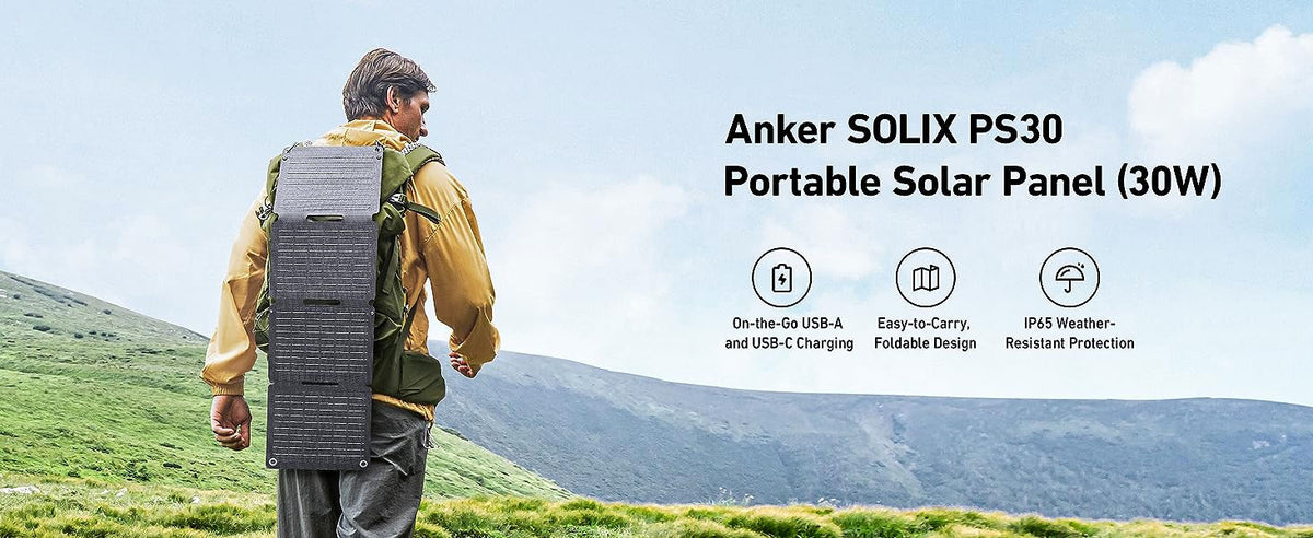 Anker SOLIX PS30 Portable Foldable 30W USB Output Solar Panel