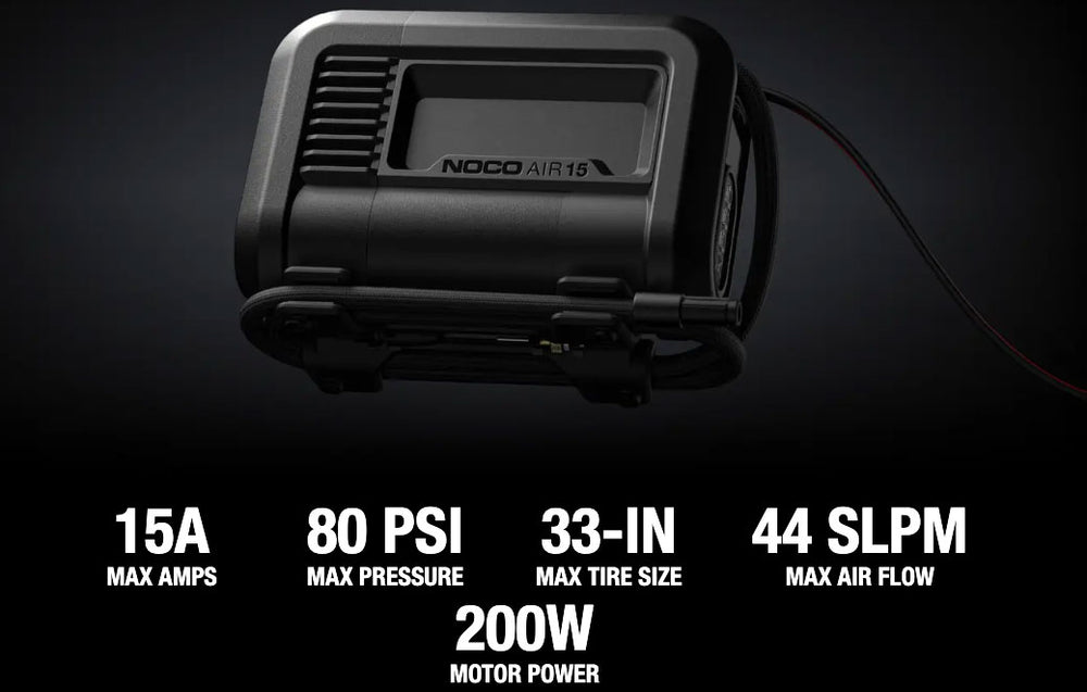 NOCO AIR15 UltraFast 15A Tire Inflator 12V Portable Air Compressor Pump